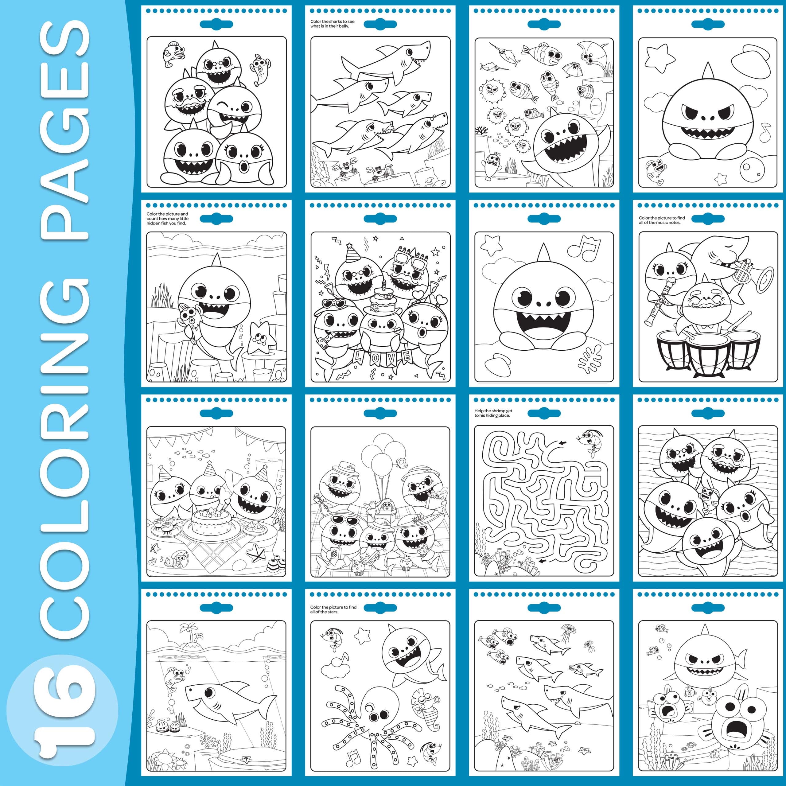 Crayola Color Wonder Coloring Pad & Markers-Baby Shark 75-7103 - GettyCrafts