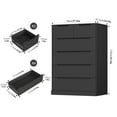 thumbnail image 2 of Homfa 6 Drawer Dresser for Bedroom,Tall Chest of Drawers Wooden Storage Cabinet for Living Room, Black, 2 of 7