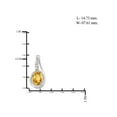 thumbnail image 2 of 0.92 Carat T.G.W. Citrine Gemstone and White Diamond Accent Earrings, 2 of 3