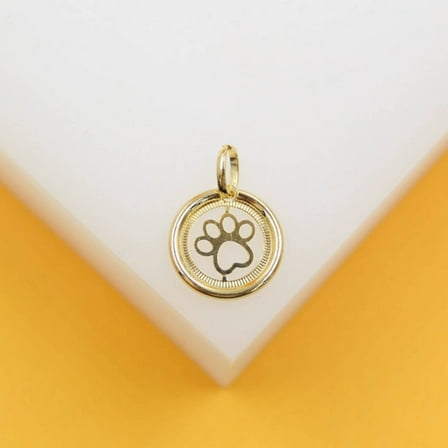 18k Gold Filled Dog Paw Pendant