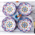 thumbnail image 5 of Melamine Dinnerware Sets - 12 Pcs Dinner Dishes Set for Indoor Outdoor use, Dishwasher Safe, Lightweight, Flower Design, 5 of 6