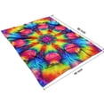 thumbnail image 4 of Tie Dye Vivid Petal Mandala Pattern Blanket,Comfortable Soft Lamb Wool Throw Blanket,All Season,Warm Lightweight Blankets for Sofa Bed Couch Living Room Chair,60"x80", 4 of 4