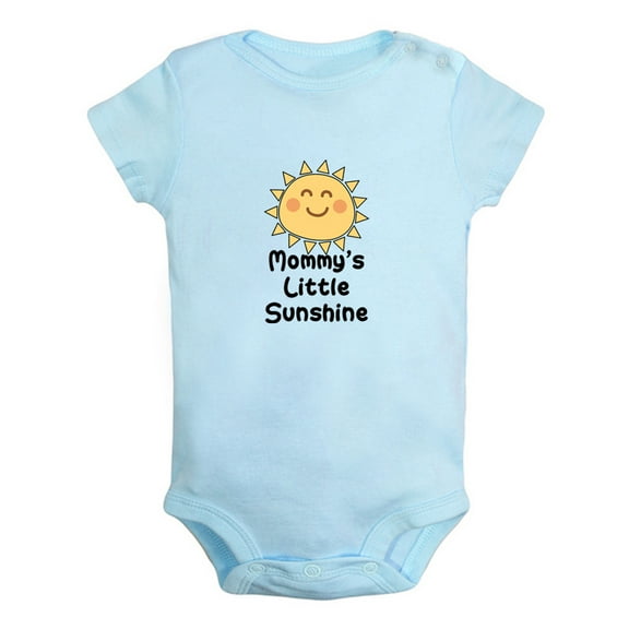 Mommy's Little Sunshine Funny Rompers For Babies, Newborn Baby Unisex Bodysuits, Infant Jumpsuits, Toddler 0-12 Months Kids One-Piece Oufits (Blue, 6-12 Months)