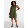 thumbnail image 2 of Time and Tru Women’s Sleeveless Knit Swing Dress, Sizes XS-XXXL, 2 of 8