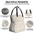 thumbnail image 3 of Pioneer Flower Floral Print Pattern Drawstring Lunch Bag Women - Drawstring Lunch Bag Insulated for Work Office - Stain-Resistant Large Lunchbags for Women with Multi-Pockets, 3 of 6