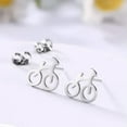 thumbnail image 4 of Cute Tiny Bike Bicycle Stud Earrings Sport Stainless Steel Jewelry Gifts, 4 of 6