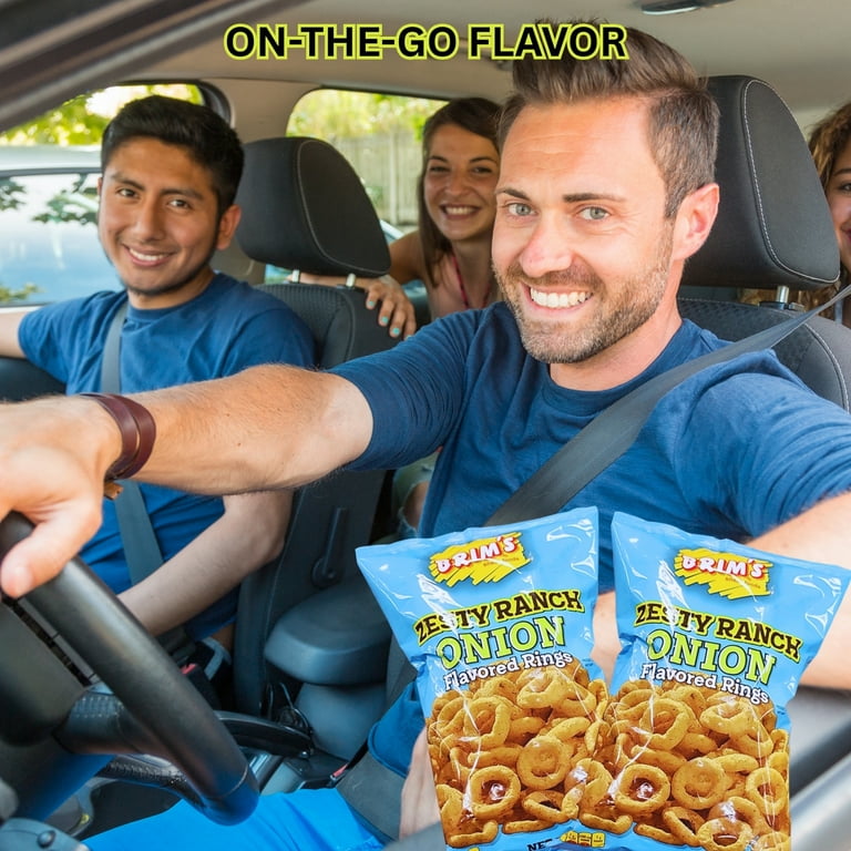 Brim's Zesty Ranch Flavored Onion Rings Snacks 4 Oz 2 Pack, Light
