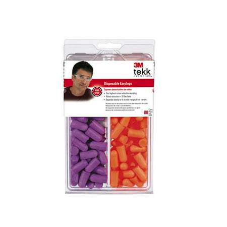

1 PC-3M 92059-80025T Tekk Protection Disposable Earplugs NRR 32 dB 80-Pair