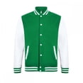 thumbnail image 1 of Casual Classic - Chaqueta modelo Varsity para hombre (Verde Kelly/Blanco), 1 of 2