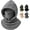 Gray, variant on Fleece Double‑Layer Integrated Hat, One Piece Flannel Warm Mask Hat | 3-in-1 Winter Hat, Winter Fleece Balaclava Hood – 3-in-1 Face & Neck Gaiter, Windproof Balaclava for Hiking Cycling Outdoor