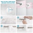 thumbnail image 5 of No Hook Shower Curtain, Buffalo Plaid Shower Curtains for Bathroom with See Through Top Window, Pale Pink Farmhouse Gingham Striped Waterproof & Washable Bath Curtain Small Stall 36"x78", 5 of 9