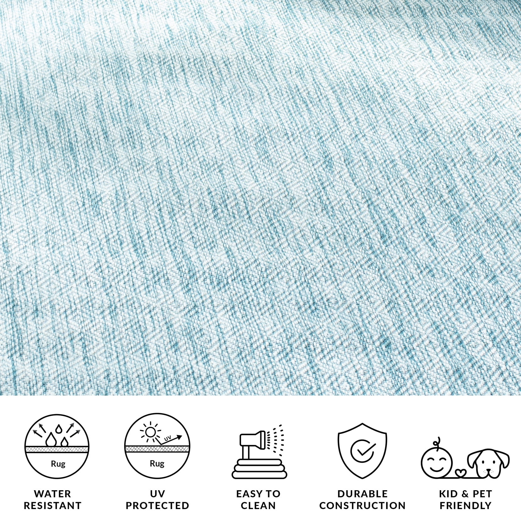 Safavieh Courtyard Mitre Geometric Indoor/Outdoor Area Rug, Aqua, 6'7" x 6'7" Square
