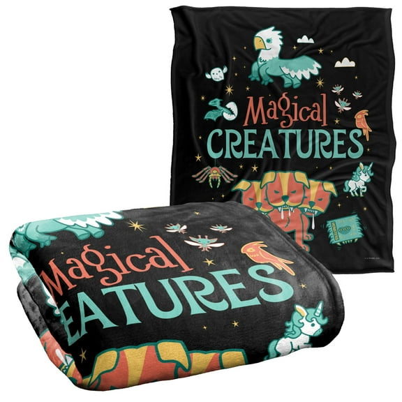 Harry Potter Magical Creatures Officially Licensed Silky Touch Super Soft Throw Blanket 50' x 60'