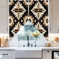 thumbnail image 4 of Southwestern Aztec Swag Kitchen Curtain Valances, Retro National Style Brown Abstract Rod Pocket Curtains Window Treatment Decor Valances for Bedroom Bathroom, 2 Panels 36 x 63 Inch, 4 of 9