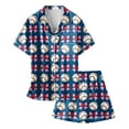 thumbnail image 2 of Tiijoy Tween Girls Pajama Set Baseball Print Button Down Shirt Shorts PJ's, Sizes 12-13, 2 of 3