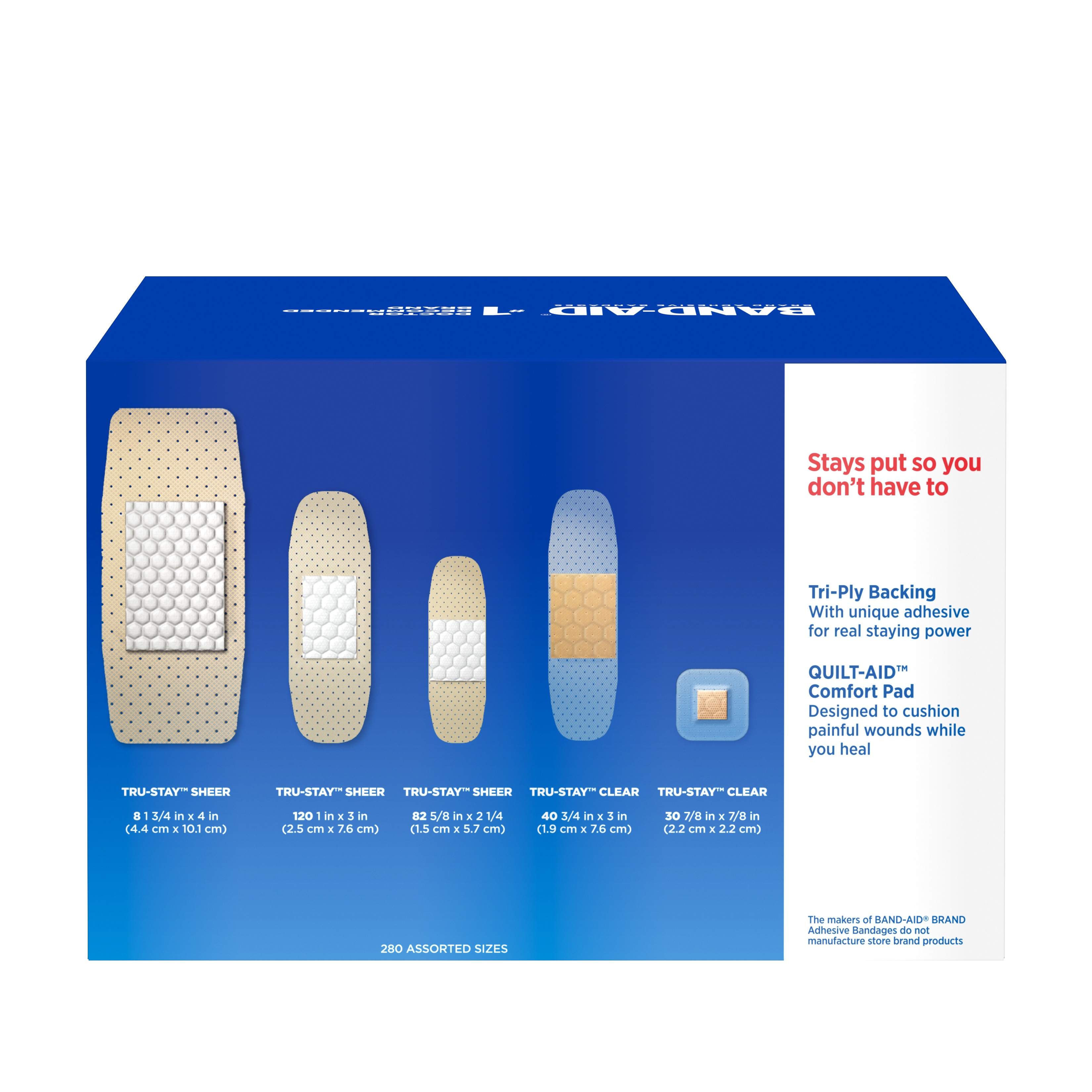 Band-Aid Brand Adhesive Bandage Family Variety Pack, Assorted, 280 ct (Pack of 6)