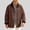 Brown, variant on Lutiedan Mens Button down Jackets Fall Lightweight Vintage Barn Jacket Long Sleeve Corduroy Lapel Outwear with Pockets S-XXL