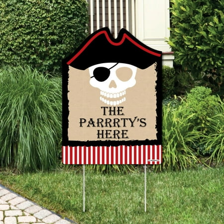 Beware of Pirates - Party Decorations - Pirate Birthday Party Welcome Yard Sign