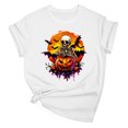 thumbnail image 6 of Tnhcen 2025 Women's Halloween Cute Cartoon Print Cotton T-Shirt - Loose Fit Casual Basics Plus Size S-2XL Soft Fall Festival Tops, 6 of 7