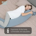 thumbnail image 2 of Pregnancy Pillow - Incredibly Smooth and Soft Cooling Coer I Shaped Full Body Maternity Pillow with Remoable Coer - Support for Side, Back, Legs, Belly, HIPS - Grey, 2 of 4