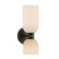 thumbnail image 7 of Alora Lighting Wv442612 Nelly 2 Light 12" Tall Bathroom Sconce - Matte Black / Clear, 7 of 7