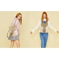 thumbnail image 2 of LHSHID Women Small Braid Tassels Straw Woven Backpack PU Leather Flap Drawstring Daypack Shoulders Bag, 2 of 6