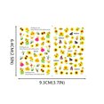 thumbnail image 3 of TopLLC Nail Stickers Nail Watermark Sticker Golden Sunflower Color Nail Sticker 12PC Tattoo stickers, 3 of 9