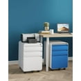 3 Drawer File Metal Filing with Lock Wheels & Hanging