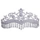 thumbnail image 1 of Corona de boda barroca YONGSHENG tiara de novia de cristal plateada WZ-1511R, 1 of 5
