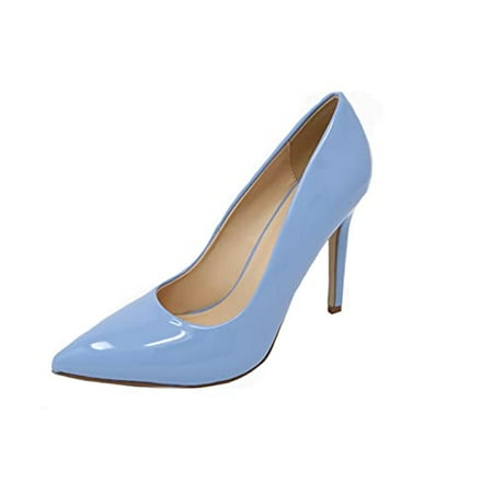 

TOP Moda Womens Trendy Stiletto Heel Pointed Toe Pumps Dusty Blue 7.5