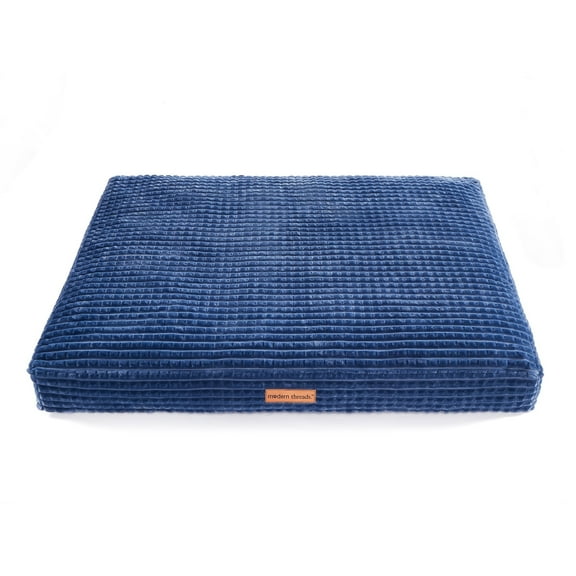 Modern Threads Ultra Plush Orthopedic Large Textured Memory Foam Pillow Bed for Dogs, Blue