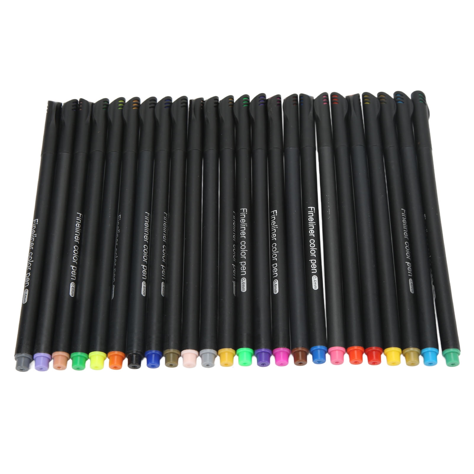 24 Fineliner Color Pens Set, Fineliner Color Pen 0.4mm 0.4mm Thin Tip