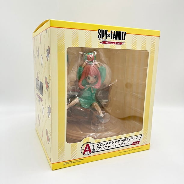 Figura de acción de la familia spy×de 17cm, figura de acción de Anya Forger, calendario de bloques de la familia espía, estatuilla de Forger de Anya, modelo coleccionable, muñeca de juguete Gong Bohan LED