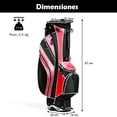 thumbnail image 3 of Costway Bolsa de Golf con Trípode Bolsa de Palos de Golf con 6 Divisores 7 Bolsillos Paragüero Ligera Portátil con Correa para el Hombro, 3 of 9