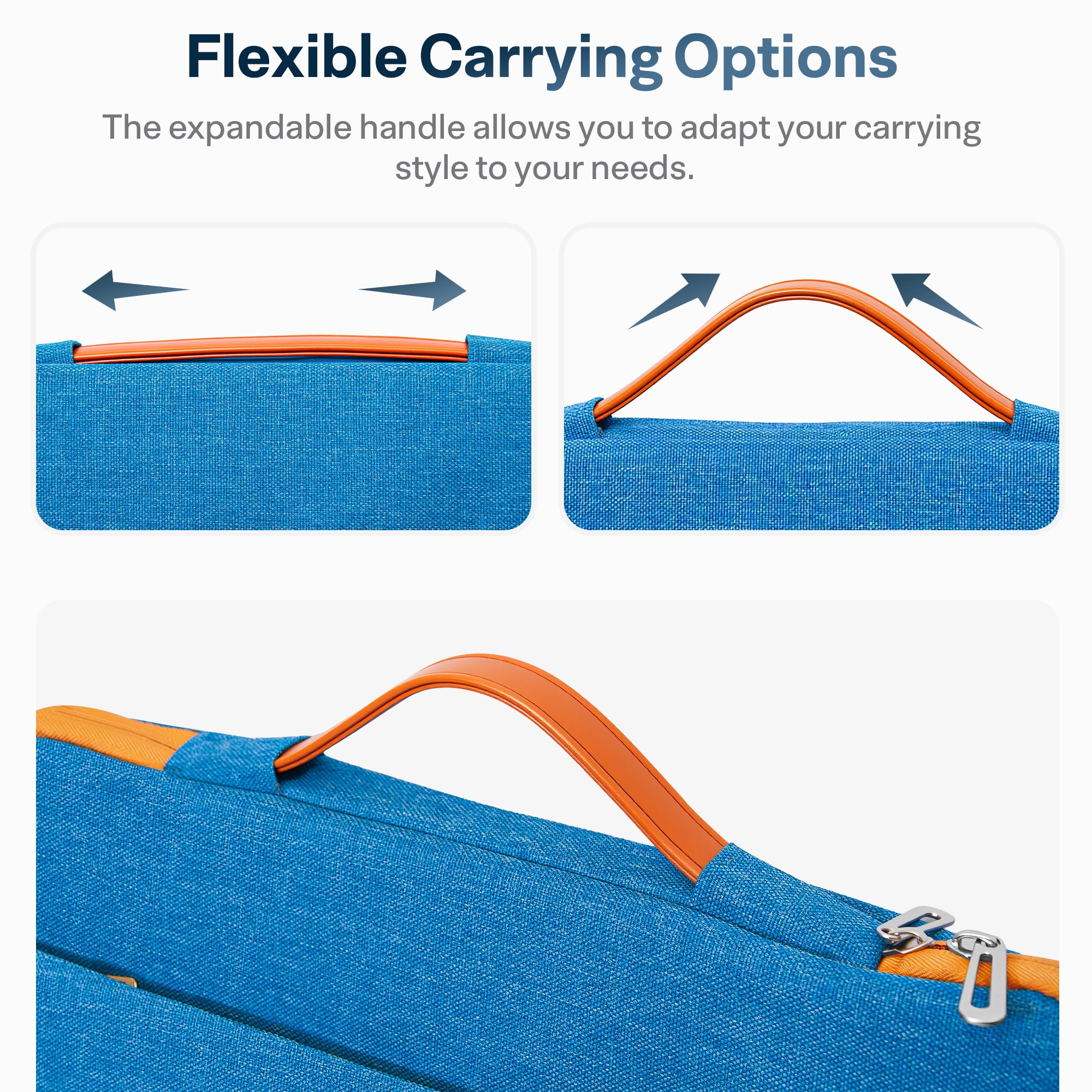 Laptop Sleeve 15.6''-17'',Zipper Laptop Bag, 16''Laptop Case Compatible with Apple MacBook,HP,Dell,Acer,Asus Notebook,Shockproof Soft Padded Cover Carrying Computer Bag,Blue