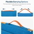thumbnail image 6 of Zipper Laptop Sleeve 13''-15'', 14''Laptop Bag, Fit 15.6" Ultra-Slim Laptops,Wear Resistance Laptop Case Shockproof Soft Padded Cover Carrying Computer Bag, Blue, 6 of 6