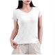 thumbnail image 1 of Mujeres Manga Corta Tops Casual, Color Sólido Cuello en V, Camiseta Casa Blusas para Mujeres, 1 of 7
