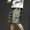thumbnail image 3 of adviicd Denim Shorts Men's Slim-Fit 9" Flat-Front Comfort Stretch Chino Short Male Cargo Shorts, 3 of 5