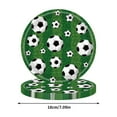 thumbnail image 2 of Fmbmuo 16 Pcs Football-themed Party Lawn Plates Paper Party Decorations, Thickened Cheerful Green Supplies Kit for Holiday Parties, 2 of 4