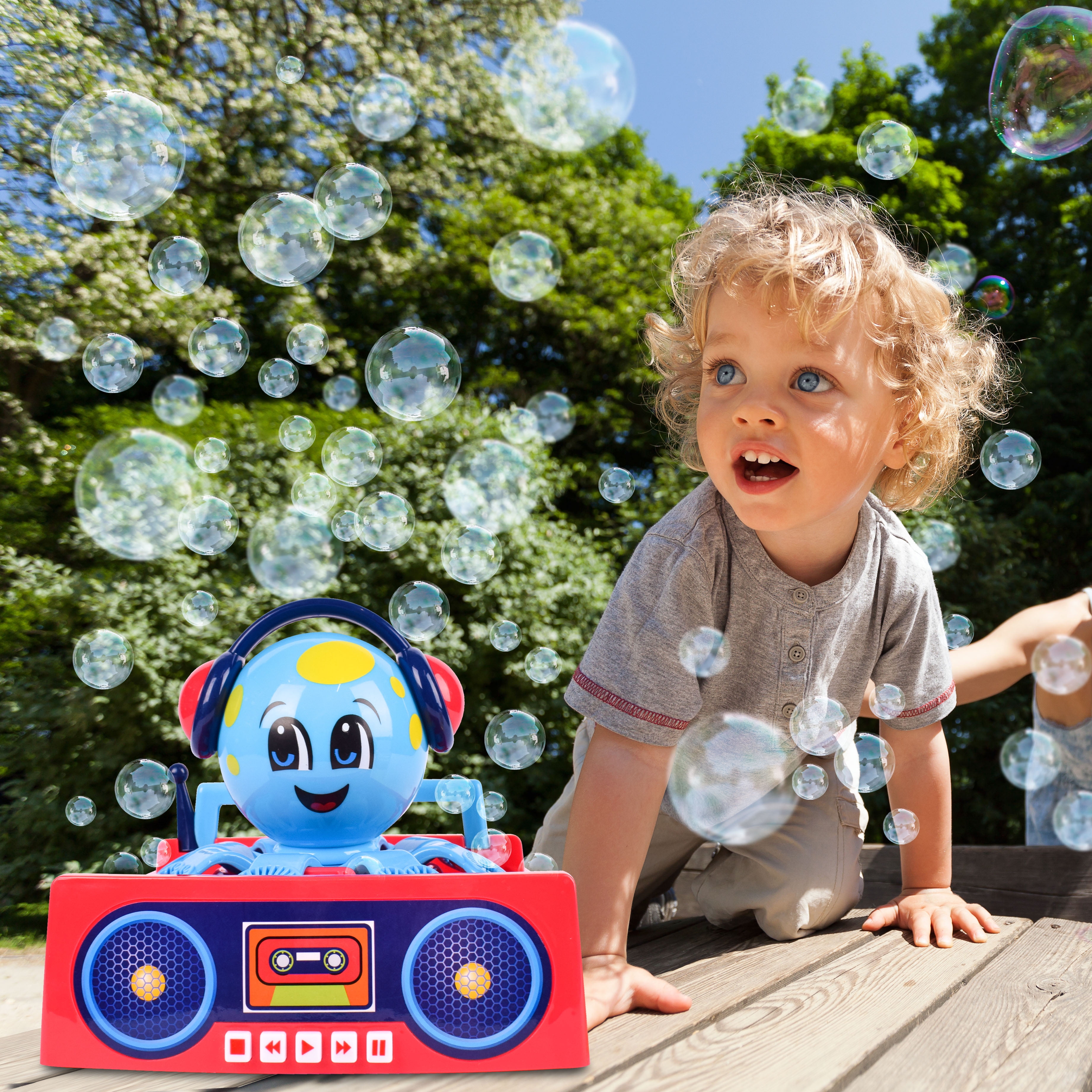Play Day Bubble Octopus, Bubble Blowing Toy, Includes 4oz Bubble Solution