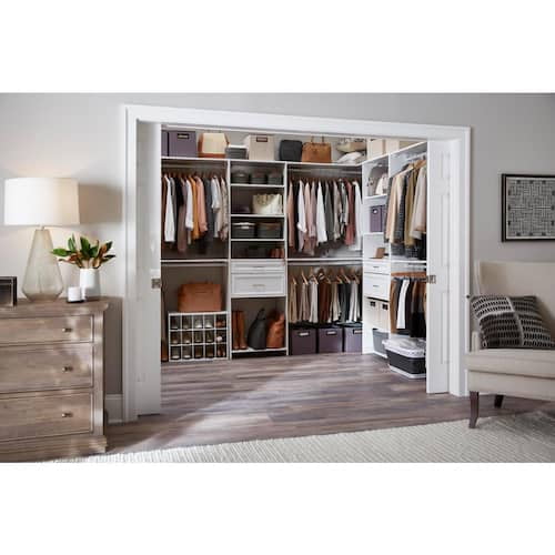 ClosetMaid 19 in. H x 24 in. W x 12 in. D White Wood Look 15 Cube Storage Organizer Walmart