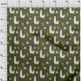 thumbnail image 2 of oneOone Georgette Viscose Olive Green Fabric Cactus & Sheep Diy Clothing Quilting Fabric Print Fabric By Yard 42 Inch Wide, 2 of 4