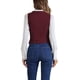 thumbnail image 3 of Chaleco de mezclilla sin mangas para mujer INSPIRE CHIC, con cuello en V y botones, casual, talla XL, color rojo vino, 3 of 6