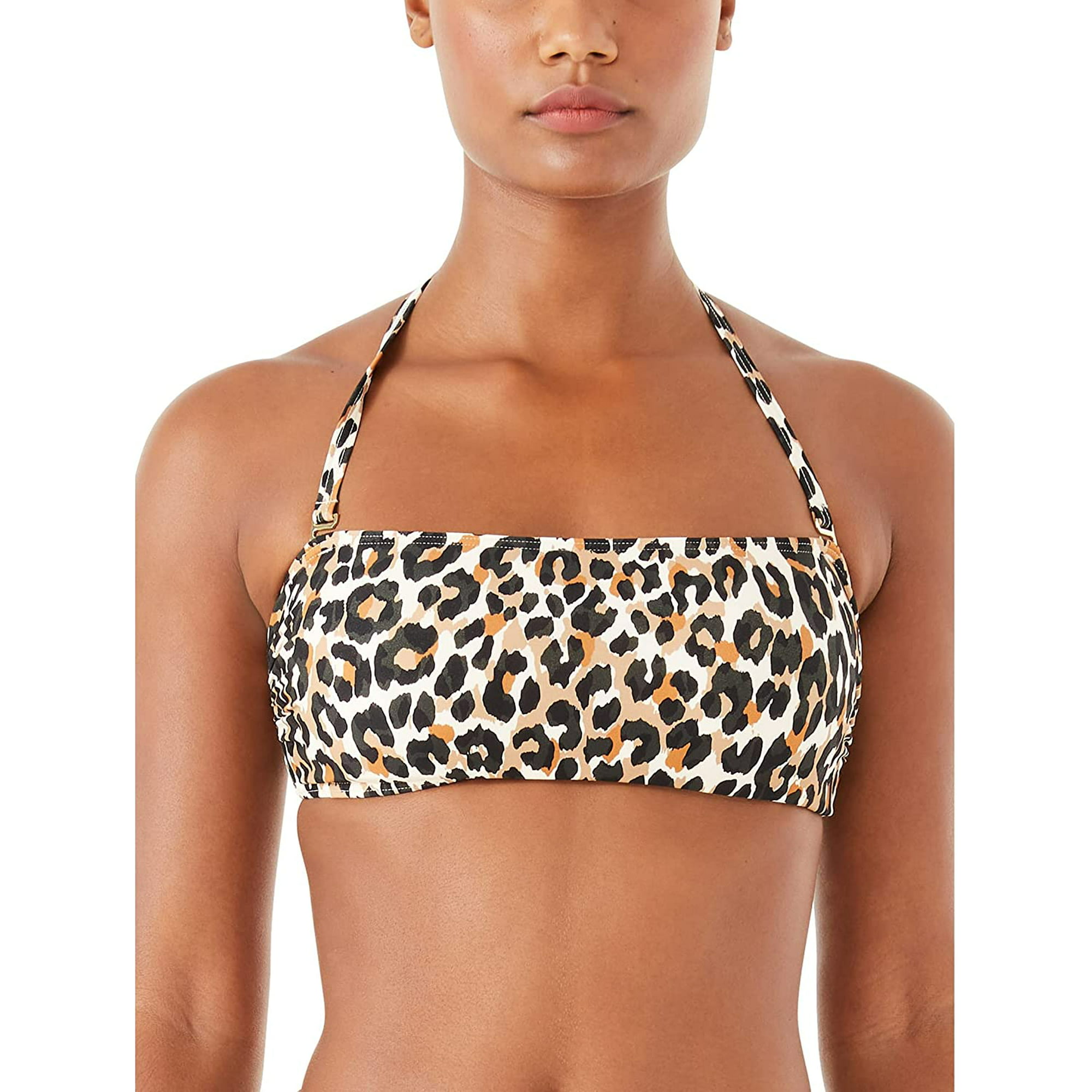 Kate Spade New York Leopard Heart Buckle Bandeau Bikini Top 2-4 Black |  Walmart Canada