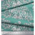 thumbnail image 3 of Soimoi Polyester Crepe Fabric Leaves & Floral Block Decor Fabric Printed Yard 52 Inch Wide, 3 of 3