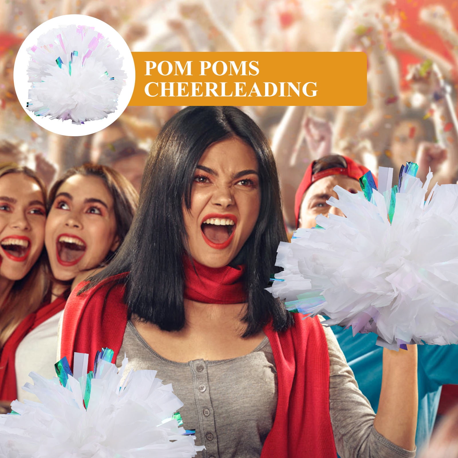 LABRIMP cate Cheerleader Pom Poms Eye-Catching for Game Playing 10Pcs