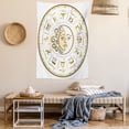 thumbnail image 2 of Zodiac Decor Tapestry, Circular Zodiac Chart Apparent Position of Sun and Moon in Centre Pattern, Wall Hanging for Bedroom Living Room Dorm Decor, 40W X 60L Inches, Yellow Beige, by Ambesonne, 2 of 5