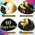 thumbnail image 3 of Gold Glitter 40th Birthday Banner Champagne Theme  Display Balloon Decor Firework Design Milestone Celebration Backdrop for 40th Birthday Party Adult Celebration Photo Shoot, 3 of 8