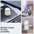 thumbnail image 4 of 3 in 1 Wireless Charging Station, 15W Magnetic Fast Charging Stand with RGB Light, Multi-Device Charging,Intelligent Charging Chip, Foldable Cell Phone Wireless Chargers for Phone, Watch, White, 4 of 7