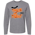 thumbnail image 3 of Inktastic Halloween Trick-or-Treat with Spider and Bats Long Sleeve T-Shirt, 3 of 5